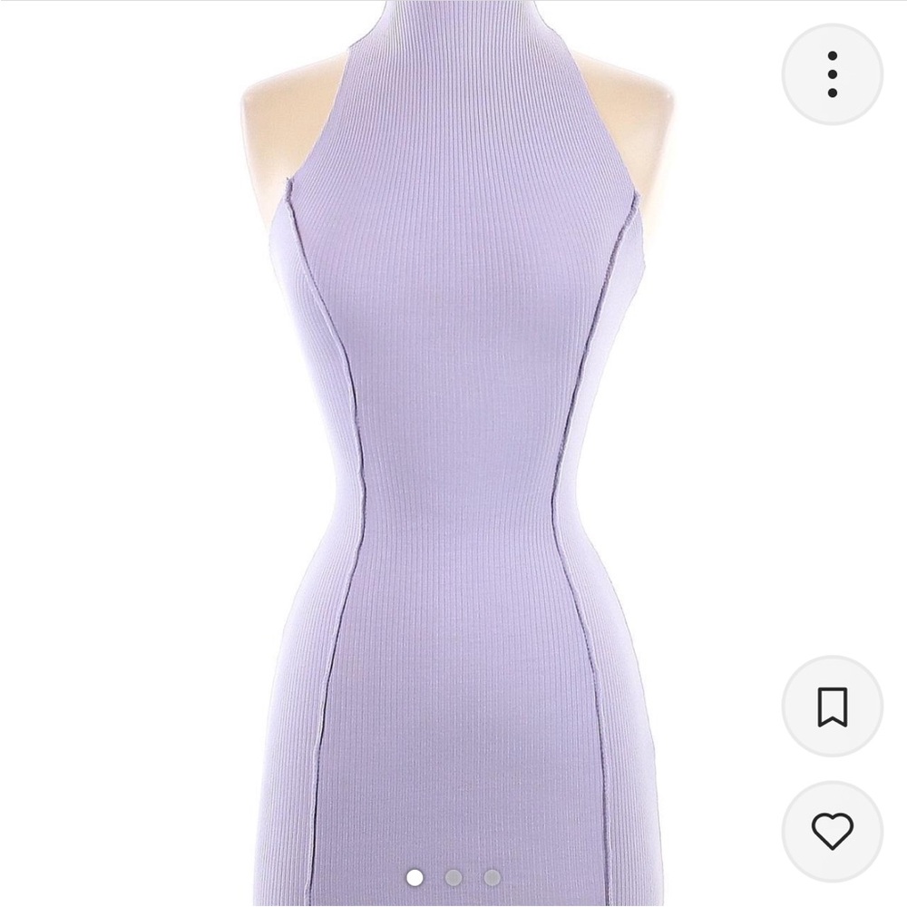 Naked Wardrobe Purple Midi Dress